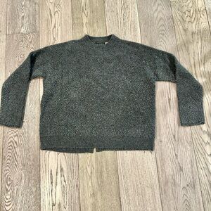 This Point Sur Gray Women's Sweater With Buttons Down The Back